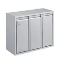 B-Ware SVITA H3X8 24 Liter Mülleimer Abfalleimer Mülltrennung Edelstahl Silber