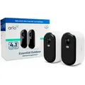 ARLO Überwachungskamera Essential Outdoor Camera 2er Pack (Außenbereich, Packung) schwarz|weiß