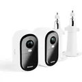 Essential2 Fhd Outdoor Camera 2-Pack W/2-Wall Mount Retail Bdl - Schwarz/Weiß