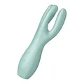 Satisfyer, Vibrator, Auflegevibrator, 'Threesome 3', 14 cm, 3 Motoren, für Klitoris- und Schamlippenstimulation, Farbe:Mint