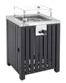 Gasfeuerstelle Topeka quadratisch 50x50 cm – GasTischkamin mit EdelstahlBrenn...