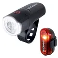 SIGMA LED Batterieleuchten Set Aura 30 Lux+Curve inkl. 2 Batterien AA + 2 Batter