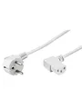 Pro Strom Kabel C13 2x90° - Weiß - 3m