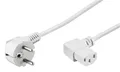 Kaltgeräte Netzkabel Schutzkontakt-Stecker abgewinkelt  IEC320-C13 Buchse
