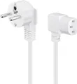Goobay® beidseitig abgewinkeltes Kaltgeräte-Anschlusskabel, 1,5 m, Weiß