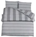 vidaXL Bettwäsche-Set Grau 220x240 cm Baumwolle