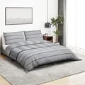 vidaXL Bettwäsche-Set Grau 220x240 cm Baumwolle NEU