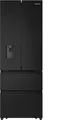 Hisense RF632N4WFE Stand Side-by-Side Kombination, 70 cm breit, 485 L, NoFrost, CrispZone, Wasserspender, Wassertank, Eiswürfelbehälter, SuperCool, schwarz