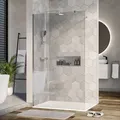 Duschabtrennung Bernstein Walk-in Ex101 Nano Echtglas 10mm Klarglas 120cm