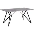 Beliani Esstisch, Grau, Holzwerkstoff, 6-Sitzer, Rechteckig, 90x76x160 cm, Esszimmer, Tische, Esstische