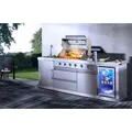 BUSCHBECK Outdoorküche Oxford, aus Edelstahl, B245 x T60 x H119 cm, Gasgrill mit Infrarot-Heckbrenner und Sizzle-Zone