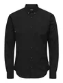 ONLY & SONS Herren Onspoplin Btn Down Shirt Ls Exp Re Hemd, Schwarz, XXL EU