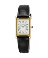 Seiko Klassik Armbanduhr für Damen in der Farbe Schwarz mit Armband aus Leder, Wasserdichtigkeit: 5 bar, Gehäusedurchmesser: 19,6 mm, SWR108P1
