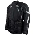 Roleff Racewear Unisex 5946 Lange Textilmotorradjacke mit Verst rkungen aus Nubuk Leder und Protektoren, Schwarz, XXL EU
