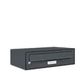 AL Briefkastensysteme Wandbriefkasten 1 Fach Premium Briefkasten A4 in RAL Farbe 7016 Anthrazit Grau