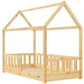 Juskys Kinderbett Marli_STR_OS (Natur, 160 x 80 cm)""