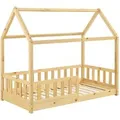 Juskys Kinderbett Marli 80 x 160 cm Natur