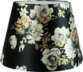 Wogati® Premium Lampenschirm E14/E27 Baumwolle | Blume Shabby / Größe: XL