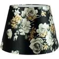 Wogati® Premium Lampenschirm | Größe: XL | ØU:30cm | Farbe: Floral | E14/E27 | konisch | Baumwolle | für Stehlampen, Hängelampen, Tischlampen, Deckenlampen