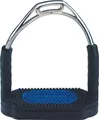 Sprenger Bow Balance Steigbügel Edelstahl rostfrei schwarz-blau , Trittfläche Steigbügel:120mm