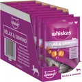 Whiskas Relax & Unwind Katzensnacks im Portionsbeutel für Katzen mit Huhn 8x45g