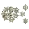 Oblique Unique Holz Schneeflocken 12er Set Schnee Konfetti Tisch Streu Geschenk Deko für Weihnachten DIY Dekoration Basteln