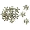 12er Set Holz Schneeflocken Konfetti als Tisch Deko Geschenk Weihnachten DIY