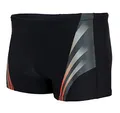 Aquarti Herren Kurze Badehose mit Streifen, Farbe: Schwarz/Rot, Größe: XXL