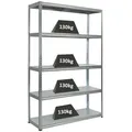 PROREGAL® Schwerlastregal Steel Eagle 180x120x40cm Fachlast 130kg Verzinkt, Kellerregal Lastenregal Garagenregal einfache Steckmontage 120 cm x 180 cm x 40 cm
