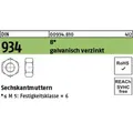 Sechskantmutter Din 934 M 10 8 Galvanisch Verzinkt