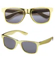 Brille in goldmetallic - coole Sonnenbrille goldfarben - Metallicbrille