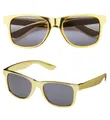 Widmann S.r.l. Kostüm Partybrille mit getönten Gläsern, Gold Metallic