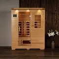 HOME DELUXE Infrarotkabine, für 3 Personen, Fronteinstieg, Keramikstrahler - beige