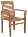 Stapelstuhl Derby Teak mit Armlehnen