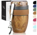 Milu Müslibox Müslibecher To Go Edelstahl 400 ml, isoliert, auslaufsicher, Müslimax Set