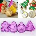 4 Stück Weihnachten Ausstecher Ausstechform Fondant Kuchen Keks Plätzchen