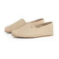 Tommy Hilfiger FLAG CANVAS ESPADRILLE Espadrille, Slipper, Flats, Bequemschuh mit Bastbezug und Ziernähten beige 36 EU