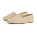 Espadrille TOMMY HILFIGER "FLAG CANVAS ESPADRILLE", Damen, Gr. 36, beige, Baumwolle, sportlich, Schuhe, Slipper, Flats, Bequemschuh mit Bastbezug und Ziernähten