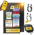 Solakon 900W Balkonkraftwerk - Balkonkraftwerk 800W komplett Steckdose - neuester 800 Watt Wechselrichter - Solaranlage Komplettset - 450W bifaziale Solarmodule inkl Zubehör - 5m Kabel, Ohne Halterung
