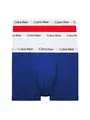 Calvin Klein Herren Boxershorts Low Rise TRUNK, 3er Pack U2664G, Ohne Eingriff, Mehrfarbig ( Mehrfarbig (I03 White/Red Ginger/Pyro Blue) ) - X-Large