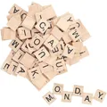 Pack of 100 Wooden Letters, Wooden Letters Scrabble, Wooden Letters Small, Sc...