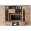 Trendteam Wohnwand, Eiche, Holzwerkstoff, 291x197x41 cm, Wohnzimmer, Wohnwände, Lowboards, Lowboards stehend