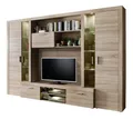 Wohnwand Anbauwand Schrankwand Mondeo | Eiche | 5-teilig | inkl. LED 290 cm