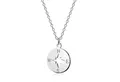 Materia Runder Anhänger Kompass / Windrose Anhänger verstellbar 40-45cm CO-44, 925 Sterling Silber