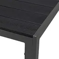 FineHome Aluminium WPC Gartentisch Esstisch Gartenmöbel anthrazit/schwarz Tisch Holzimitat wetterfest 160x90x74cm