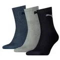 Puma 3P Short Crew Unisex Socks Marine/Grau Strl 35/39