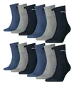 PUMA Unisex Short Crew Socken Basic Sportsocken 12er Pack, Größe:35-38, Farbe:Navy/grey/Nightshadow Blue (532)