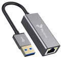 Reagle USB-A auf Ethernet Adapter, Gigabit Netzwerkadapter, SuperSpeed USB 3.2 Gen 1, 1000 Mb/s, Plug & Play, Aluminiumgehäuse, LED-Anzeigen, Kompatibel mit Windows/Mac/Linux, 13cm Kabel