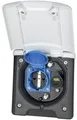 FAWO Universal-Vorzeltsteckdose 12/230V, USB-A/C, 2xSAT/TV, weiß