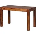 WOHNLING Esstisch MUMBAI Massivholz Sheesham 120 cm Esszimmer-Tisch Holztisch Design Küchentisch Landhaus-Stil dunkel-braun - Braun